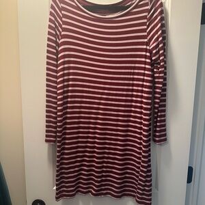 Lou & Gray Striped Long Sleeve Sweater Dress, M